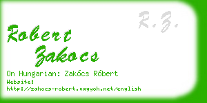 robert zakocs business card